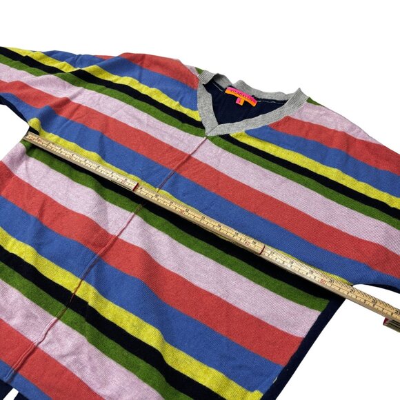 Vilagallo Womens Multicolor Striped V-Neck Sweater Size L - Picture 7 of 9
